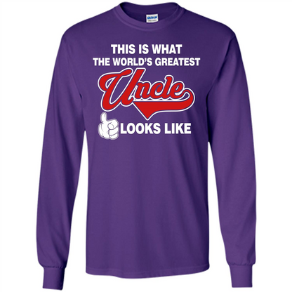 Uncle T-shirt This Is What The World's Greatest Uncle Looks Like Purple