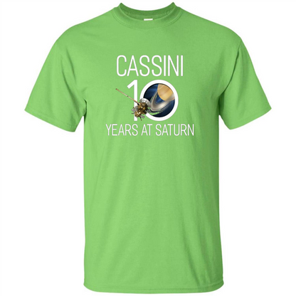 Cassini 10 Years at Saturn T-shirt Lime