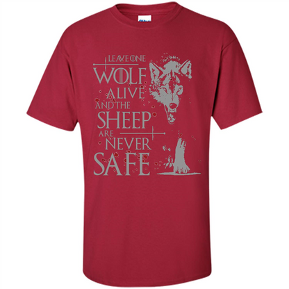 Leave One Wolf Alive And The Sheep Are Never Safe Shirt Cardinal