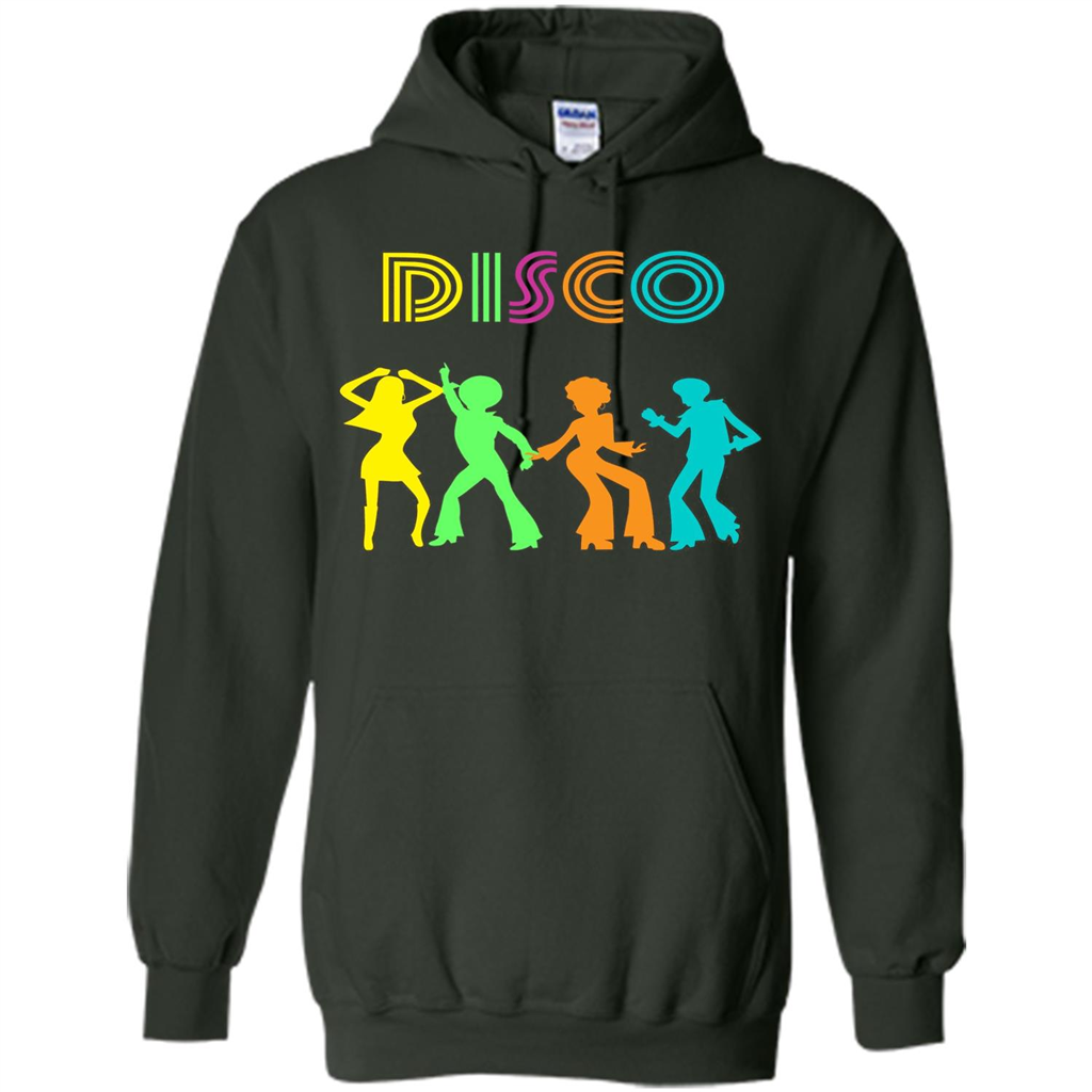 Disco Dancers Dancing Design T-shirt Forest Green
