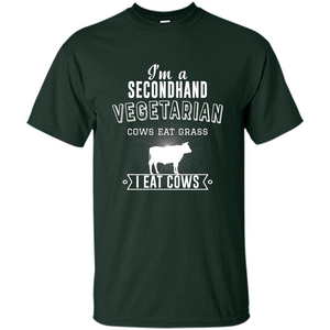 Secondhand Vegetarian T-shirt Funny Vegetarian T-shirt