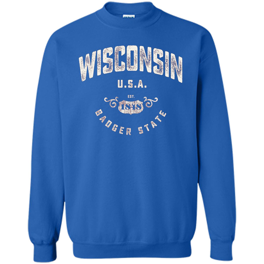 Wisconsin Badger State T-shirt Royal