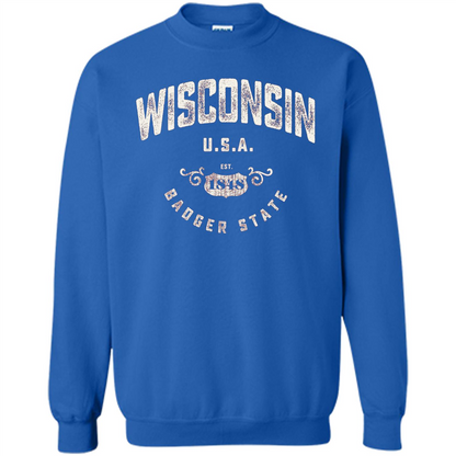 Wisconsin Badger State T-shirt Royal