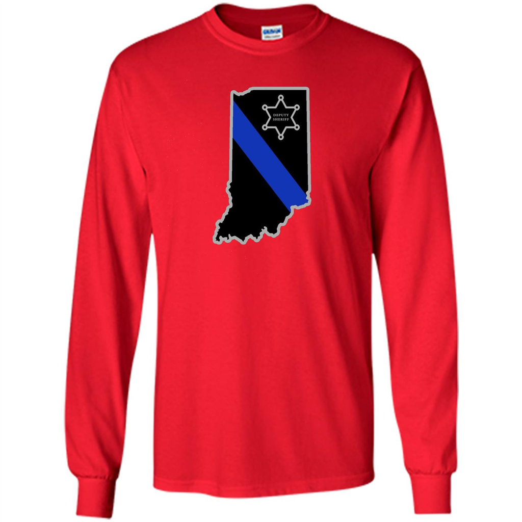 Indiana Sheriff Deputy Thin Blue Line Deputy Sheriff T-shirt