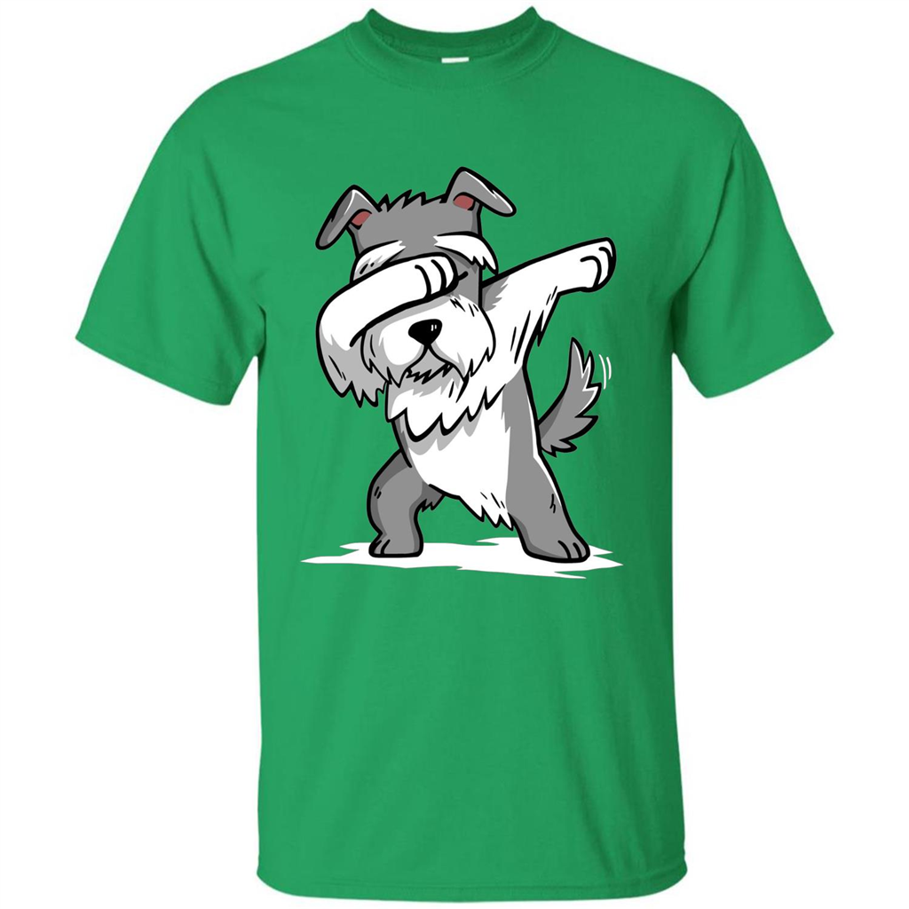 Schnauzer Cute Dabbing T-Shirt Funny Dab Dance Gift T-shirt Irish Green