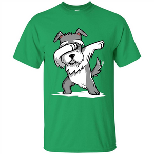 Schnauzer Cute Dabbing T-Shirt Funny Dab Dance Gift T-shirt