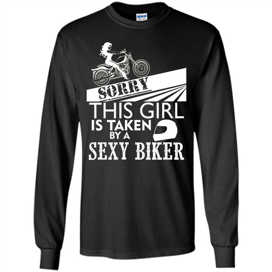Funny Biker T-shirt This Girl Is Taken By A Biker T-shirt Black