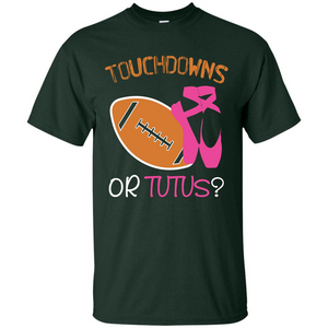 Pregnancy T-shirt Touchdowns Or Tutus T-shirt