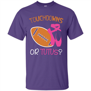 Pregnancy T-shirt Touchdowns Or Tutus T-shirt