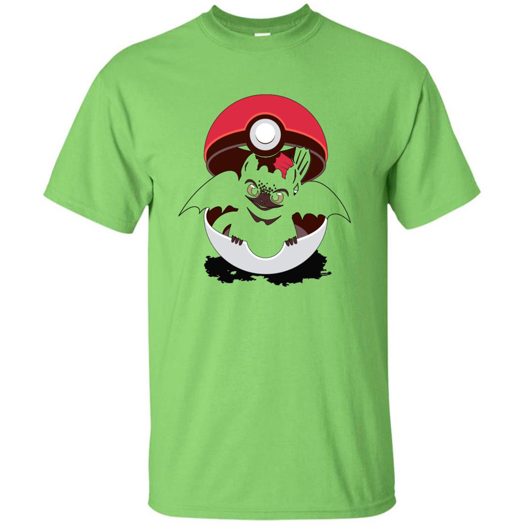 Cartoon T-shirt How To Catch Your Dragon Lime