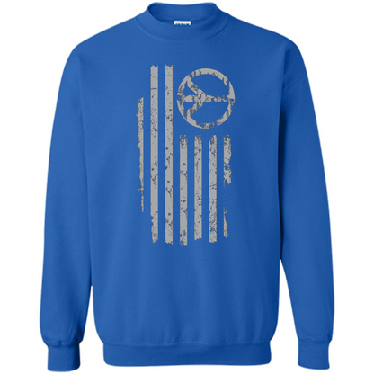 American Peace Flag T-shirt Patriotic Peace Sign Flag Shirt Royal