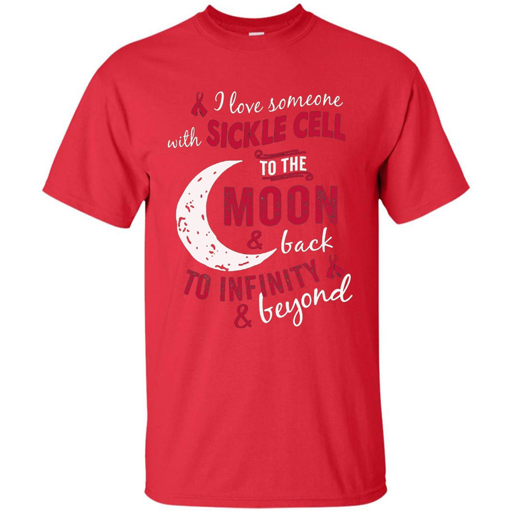 I Love Someone With Sickle Cell To The Moon And Back T-shirt Red