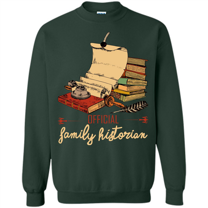 Family T-shirt Official Family Historian Forest Green