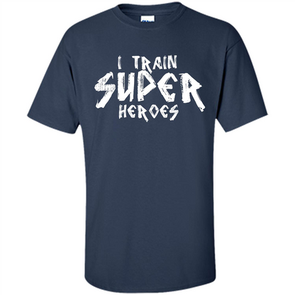 I Train Super Heroes T-shirt Navy