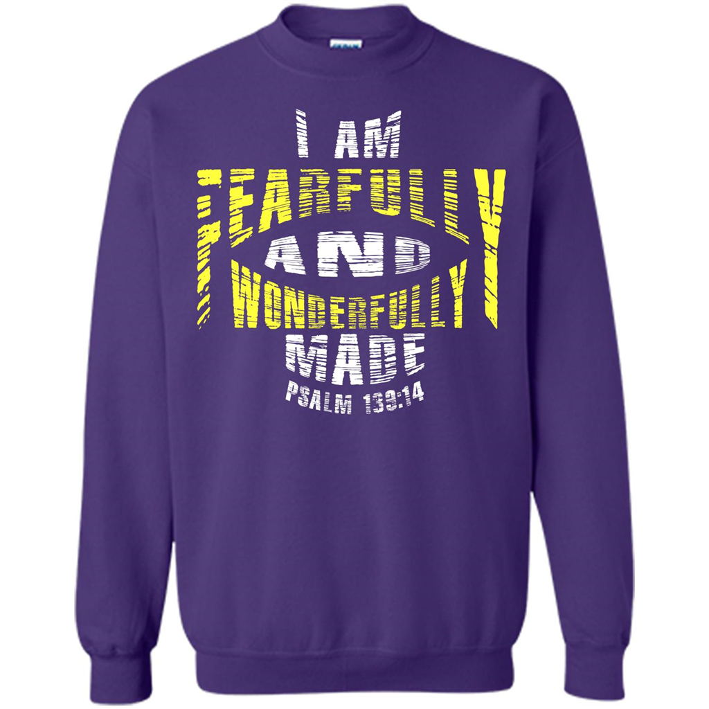 Christian T-shirt I Am Fearfully And Wonderfully Made Psalm Orange