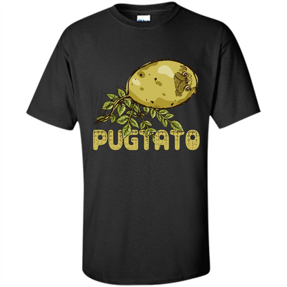 Pug Love Pug And Potato T-shirt Black