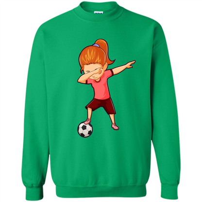 Soccer T-shirt For Girls Funny Dabbing Dab Dance Soccer Ball Irish Green