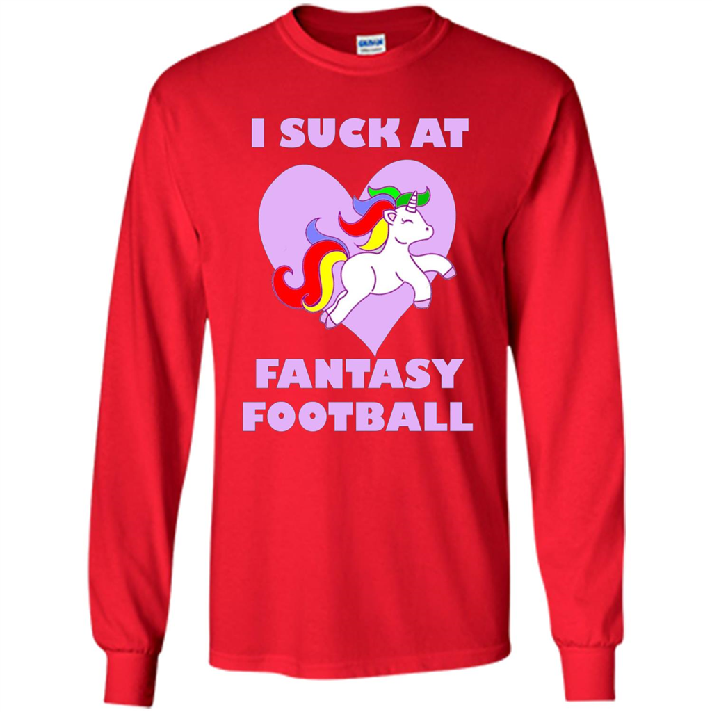 I Suck At Fantasy Football T-shirt Red