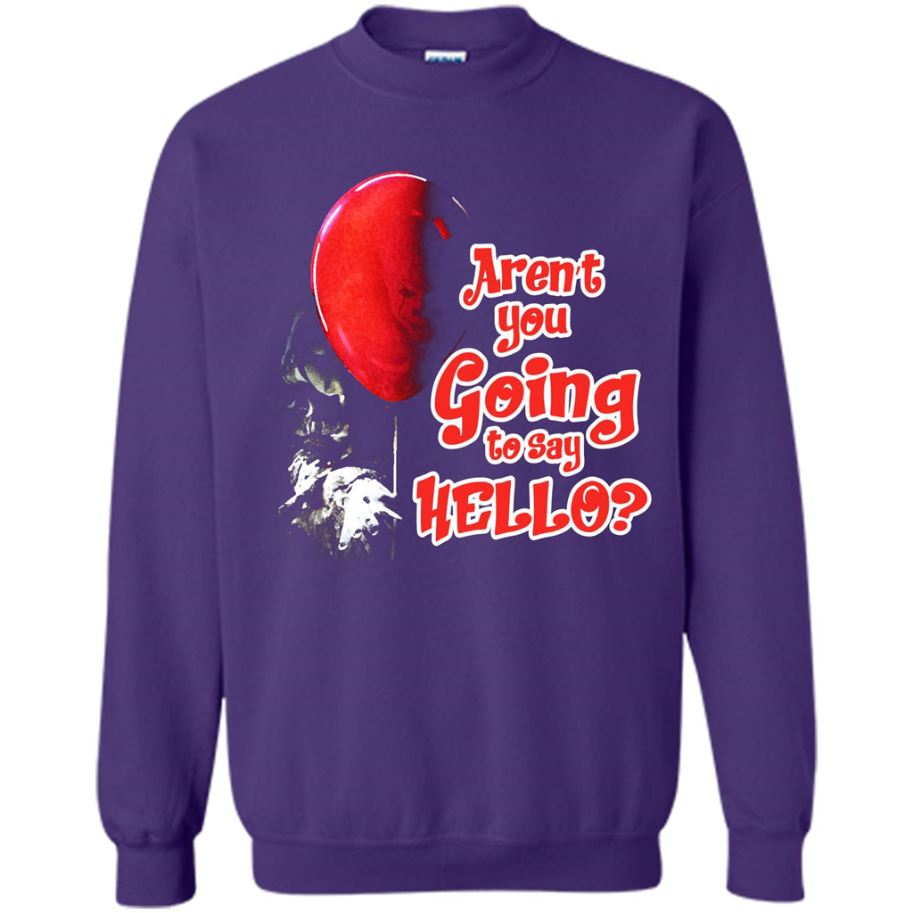 Halloween T-shirt Aren't You Going To Say Hello T-shirt Purple