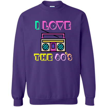 I Love The 80's T-shirt Purple
