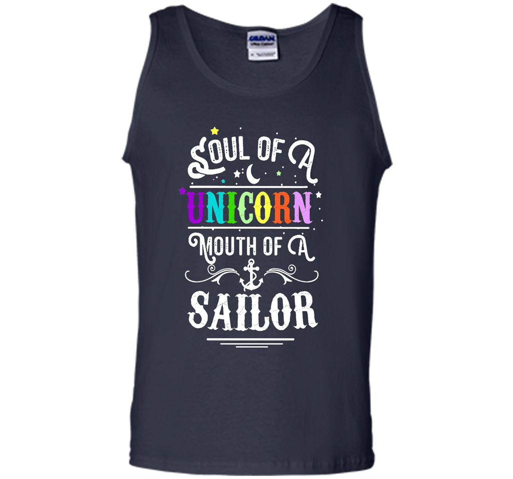 Soul Of A Unicorn Mouth Of A Sailor T-shirt Navy
