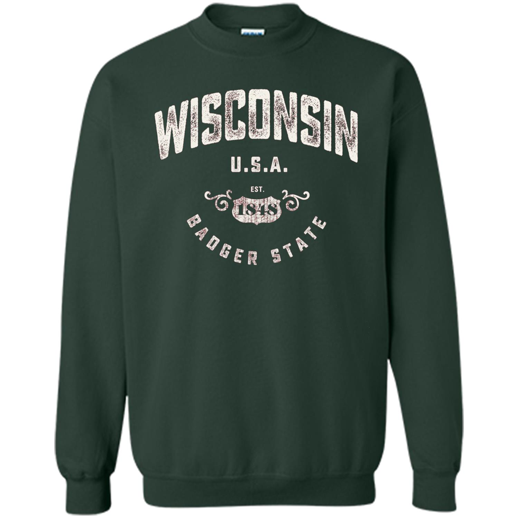 Wisconsin Badger State T-shirt Forest Green