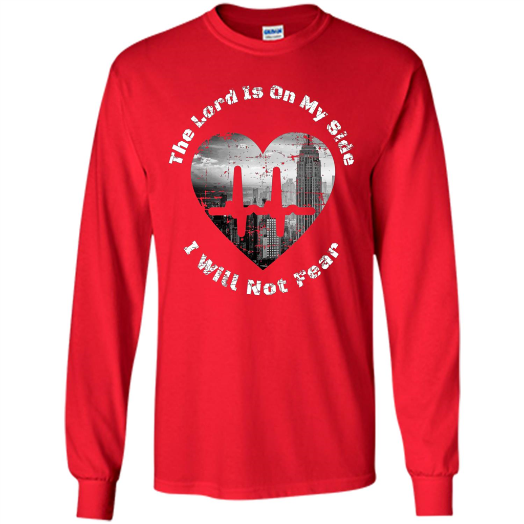 Faith Inspired T-shirt The Lord Is On My Side I Will Not Fear Red