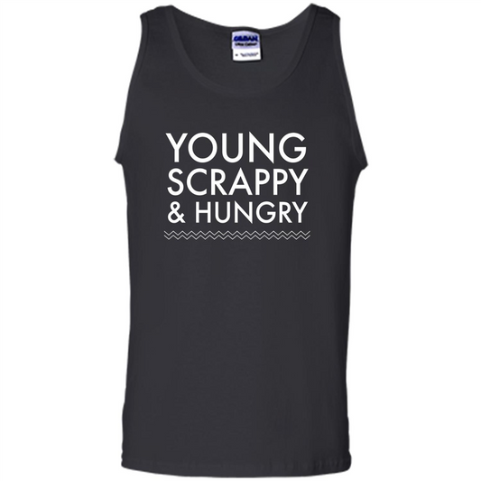 Music Lover T-shirt Young Scrappy And Hungry T-shirt Black