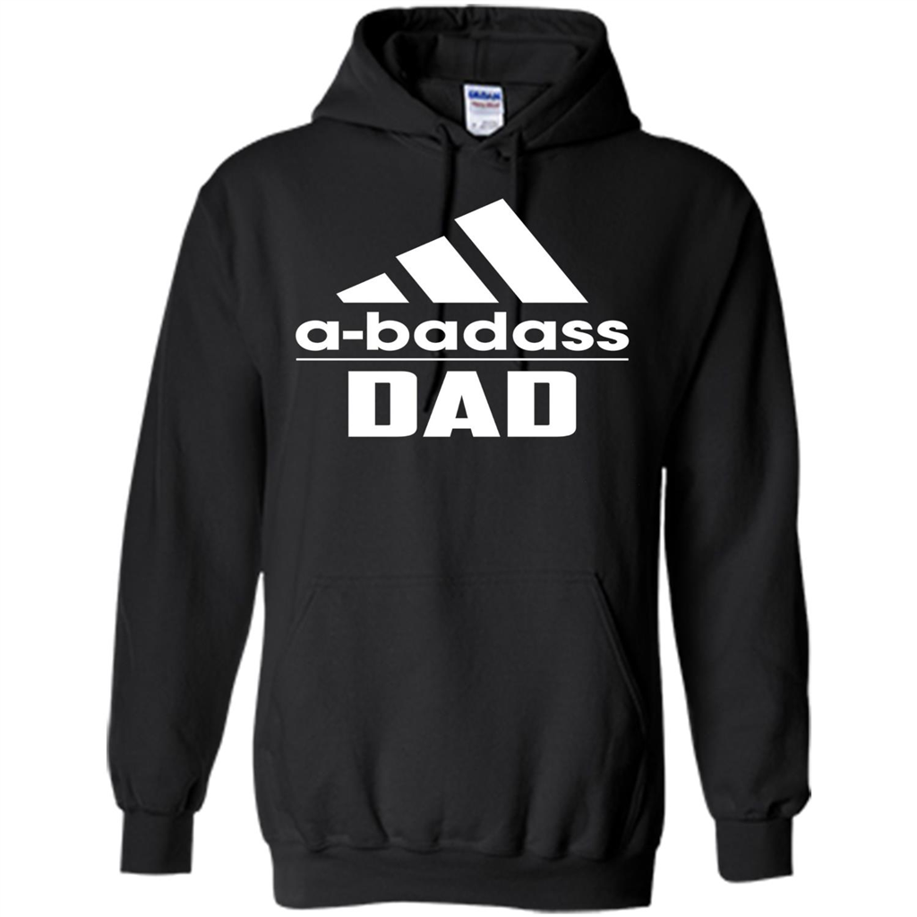 Fathers Day T-shirt A Badass Dad Black