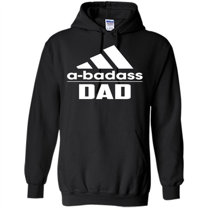 Fathers Day T-shirt A Badass Dad Black