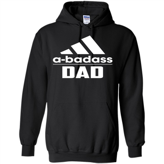 Fathers Day T-shirt A Badass Dad Black