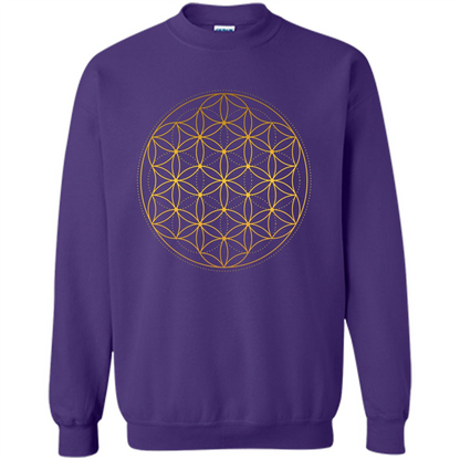 Beautiful Gold Sacred Geometry T-shirt Purple