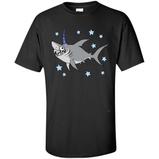 Unishark T-shirt Unicorn + Shark Black
