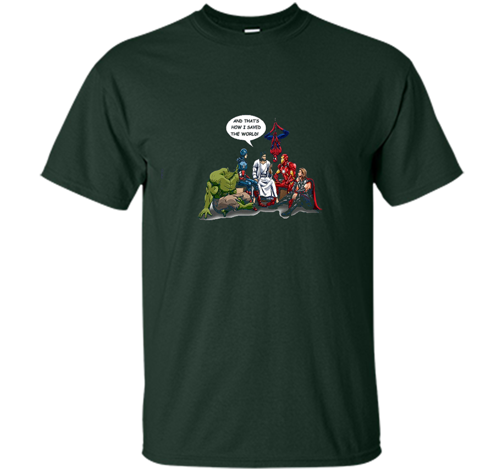 That's How I Saved The World T-shirt Forest Green