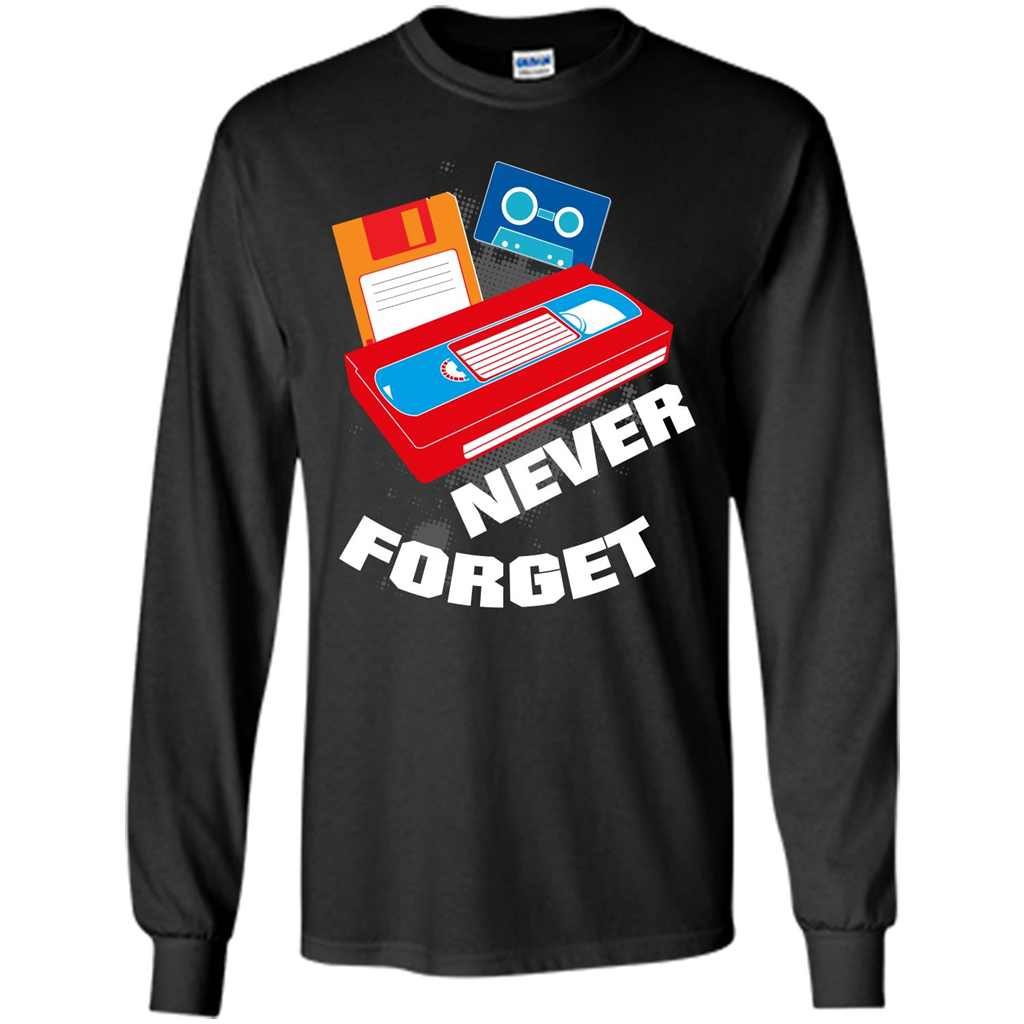 Floppy Disk Vhs 90s 80s T-shirt Never Forget Black