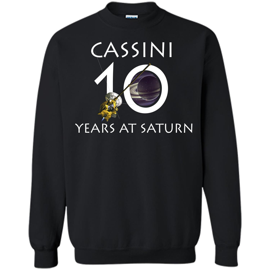 Cassini Grand Finale T-shirt Cassini 10 Years At Saturn T-shirt Black