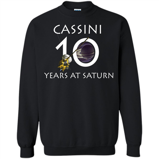 Cassini Grand Finale T-shirt Cassini 10 Years At Saturn T-shirt Black