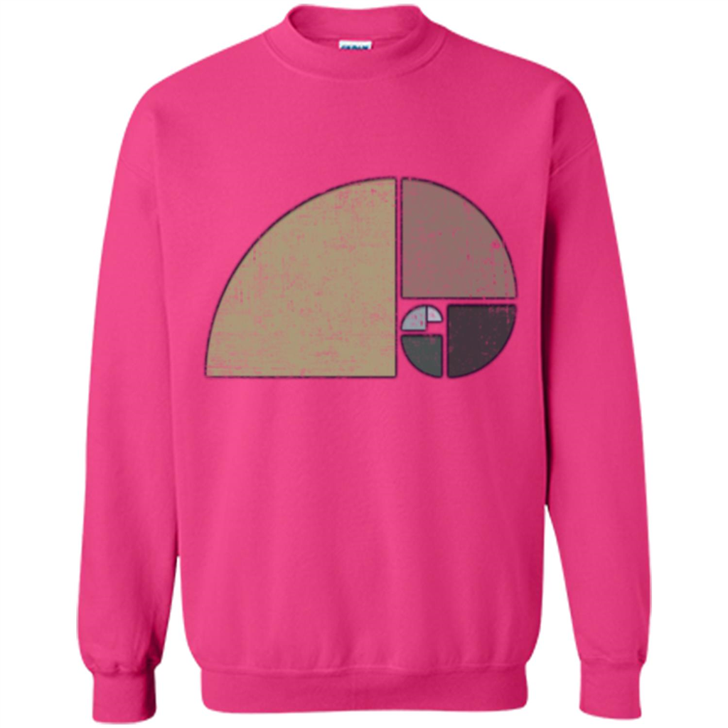 Distressed Geometric Fibonacci Spiral T-sihrt Heliconia
