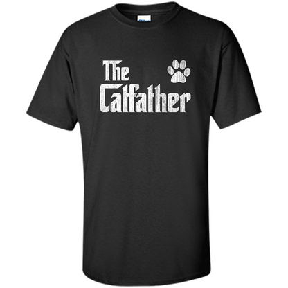Cat Lover T-shirt The Catfather Black