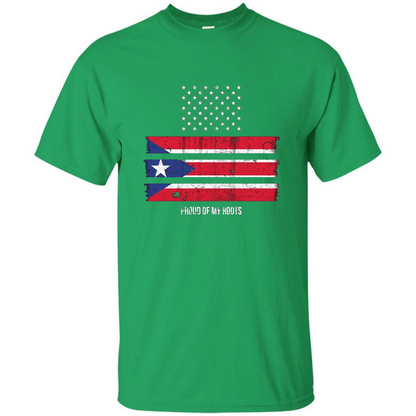 Puerto Rico USA Flag Pride T-Shirt Irish Green