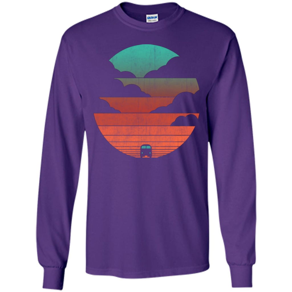 Driving Into The Sunset T-shirt Purple