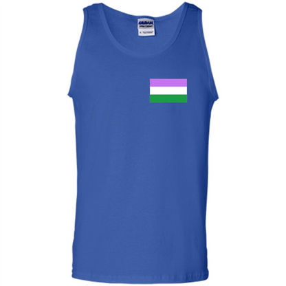 LGBTQ T-shirt Genderqueer Pocket Flag T-shirt Royal