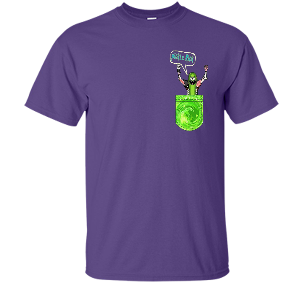 Pickle Funny Rick Pocket T-shirt Purple