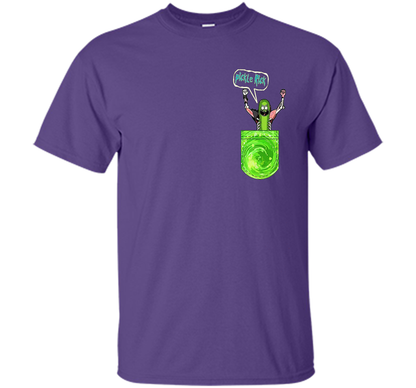 Pickle Funny Rick Pocket T-shirt Purple