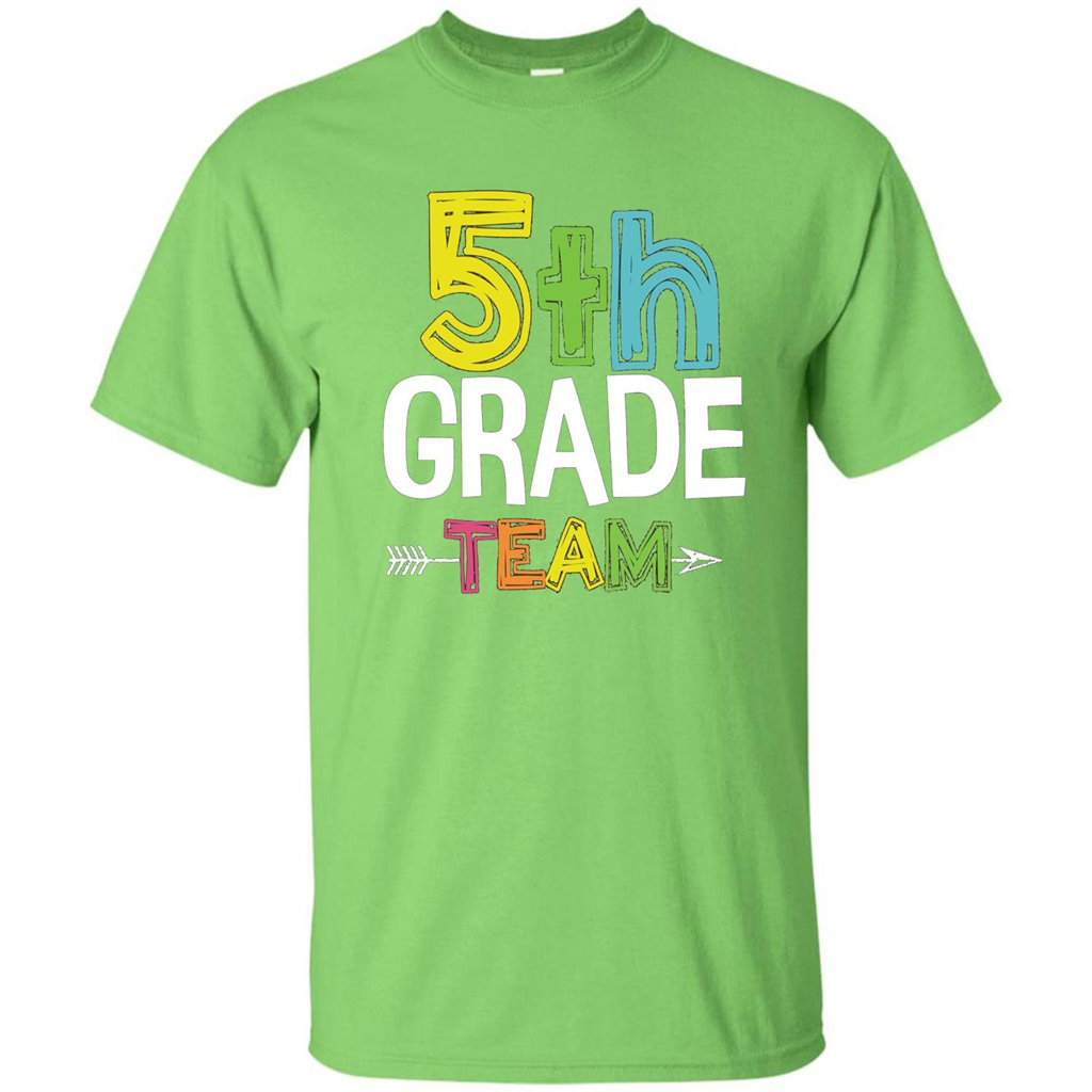 Back To School T-shirt Team Fifth Grade Teacher Lime
