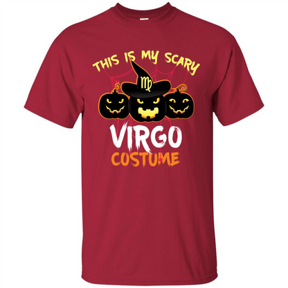 Halloween T-shirt This Is My Scary Virgo Costume T-shirt Cardinal