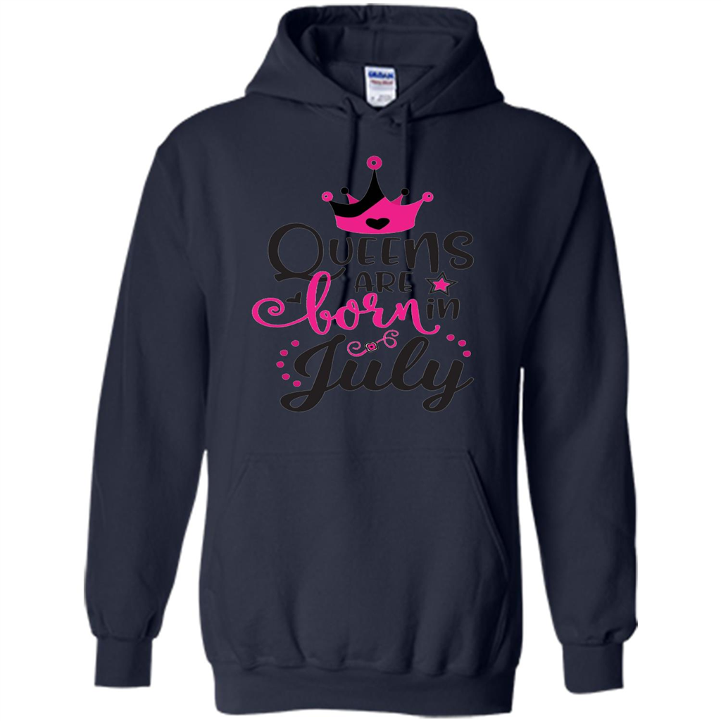 Queens Are Born in July T-shirt Navy