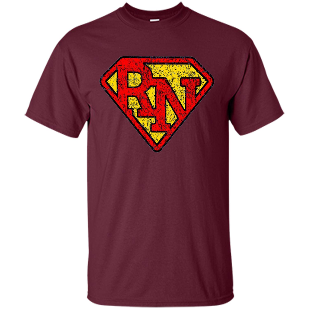 Vintage Super Nurse RN Distressed T-shirt Maroon