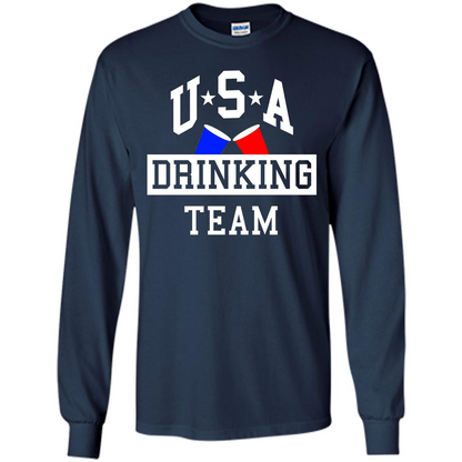 Independence Day T-shirt USA Drinking Team Navy