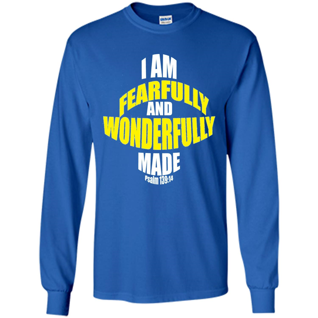 Fearfully And Wonderfully Made Christian T-Shirt Royal